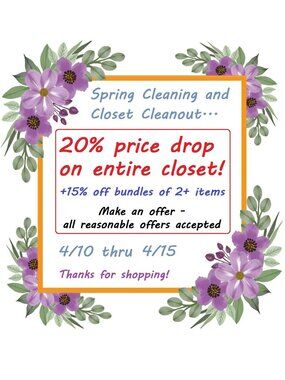 20% off everything in my closet!